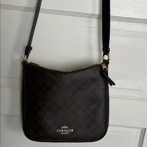 Coach Signature Dark Brown Crossbody Bag